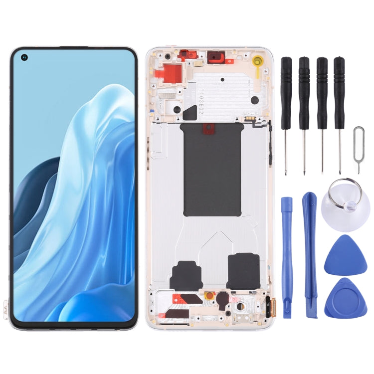 Écran LCD d'origine et numériseur, assemblage complet avec cadre pour OPPO Reno7 5G, chine PFJM10