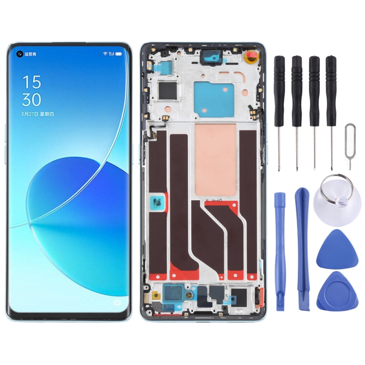 Écran LCD d'origine et numériseur, assemblage complet avec cadre pour OPPO Reno6 Pro 5G PEPM00 CPH2249
