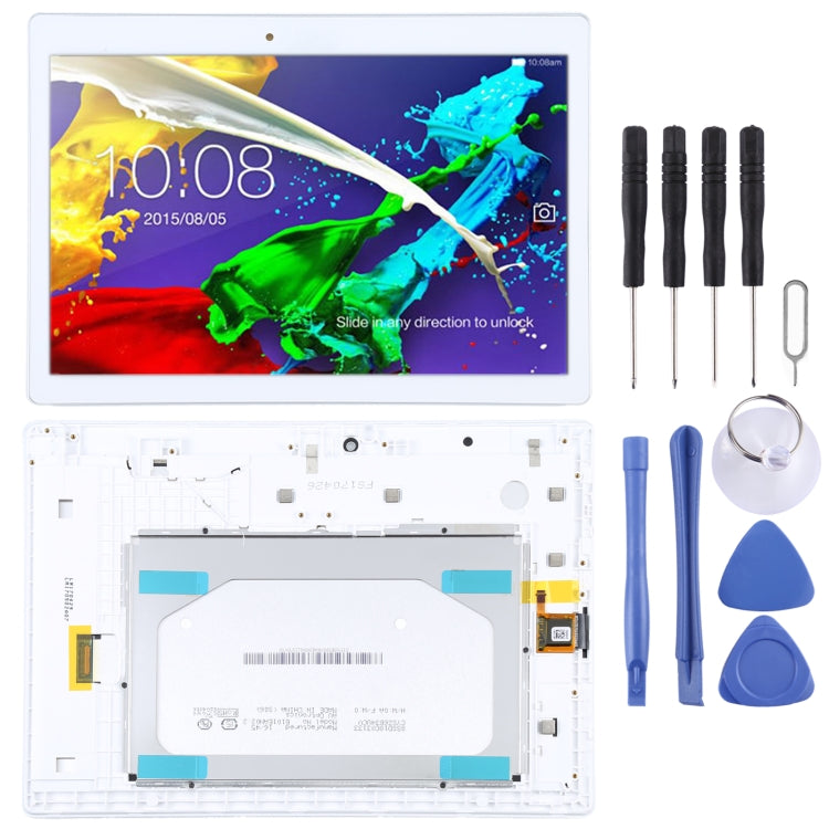 Écran LCD et numériseur complet avec cadre pour Lenovo Tab 2 A10-30 YT3-X30, For Lenovo Tab 2 A10-30