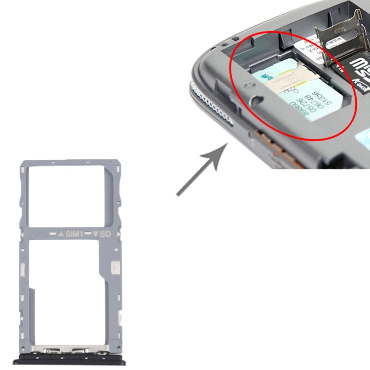 Plateau de carte SIM + plateau de carte Micro SD pour T-Mobile Revvl 4+ 5062 506W 5062Z