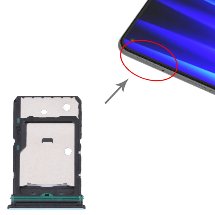 Pour OnePlus Nord CE 2 5G Plateau de carte SIM + Plateau de carte SIM + Plateau de carte Micro SD