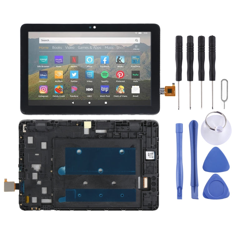 Écran LCD OEM pour Amazon Kindle Fire HD 8 Plus/HD 8 2020/enfants 10e génération, assemblage complet avec cadre