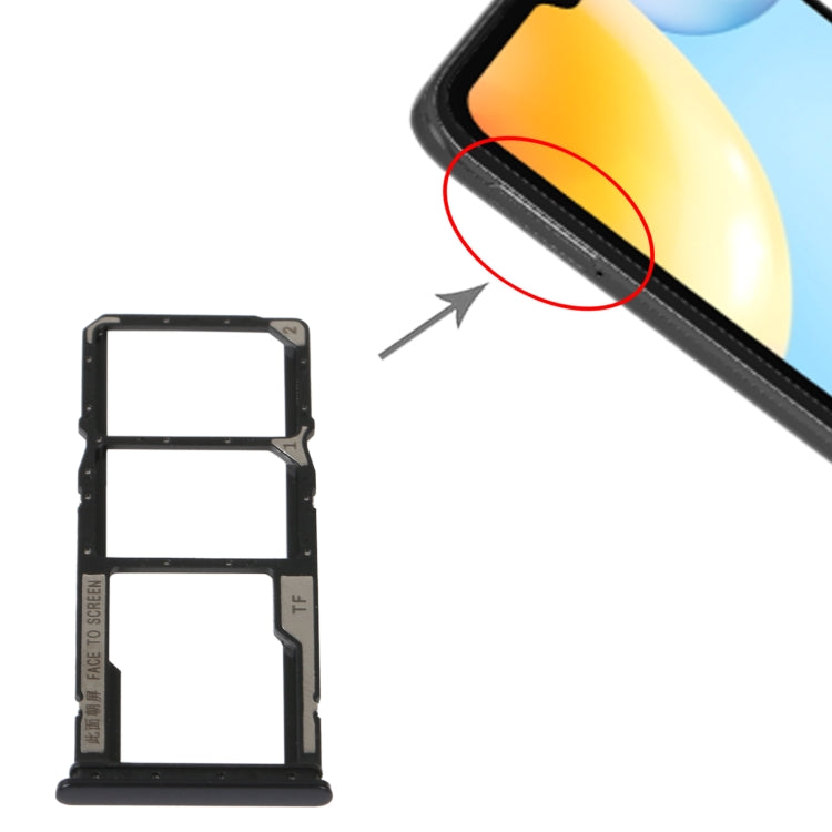 Plateau de carte SIM + plateau de carte SIM + plateau de carte Micro SD pour Xiaomi Redmi 10C/Redmi 10 India/Poco C40
