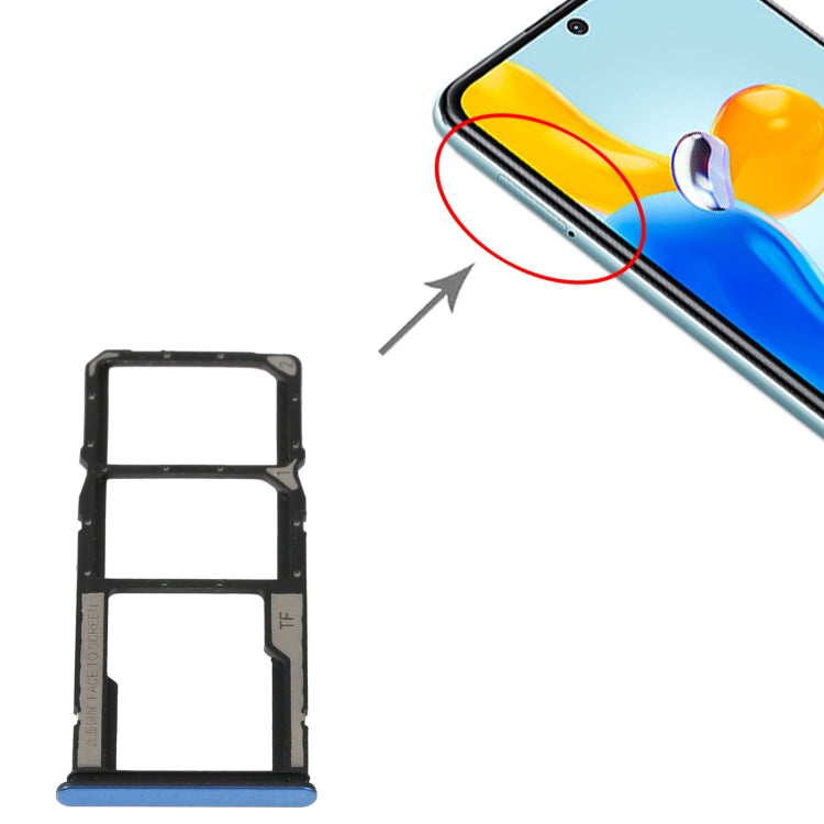 Plateau de carte SIM + plateau de carte SIM + plateau de carte Micro SD pour Xiaomi Redmi Note 11S 5G