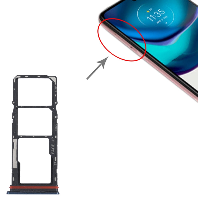 Pour Motorola Moto G42 Plateau de carte SIM + Plateau de carte SIM + Plateau de carte Micro SD