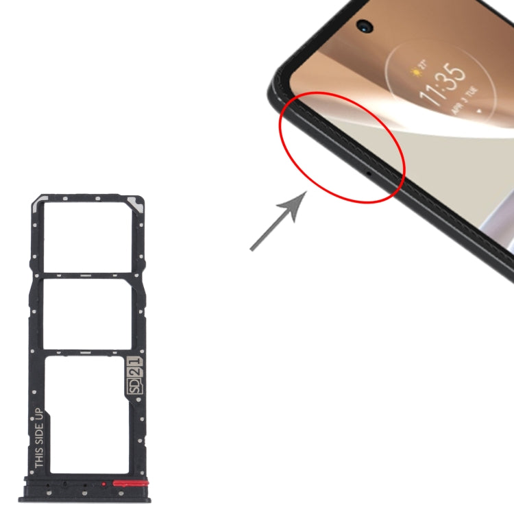 Pour Motorola Moto G32 Plateau de carte SIM + Plateau de carte SIM + Plateau de carte Micro SD