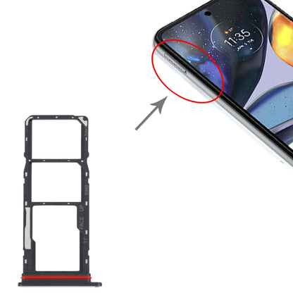 Pour Motorola Moto G22 Plateau de carte SIM + Plateau de carte SIM + Plateau de carte Micro SD