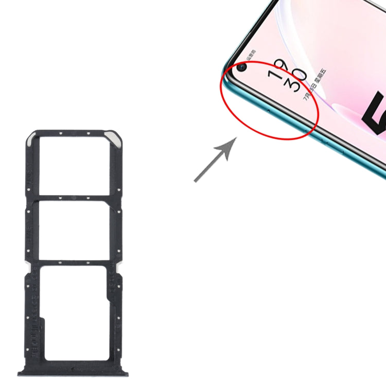 Pour OPPO A93s 5G Plateau de carte SIM + Plateau de carte SIM + Plateau de carte Micro SD
