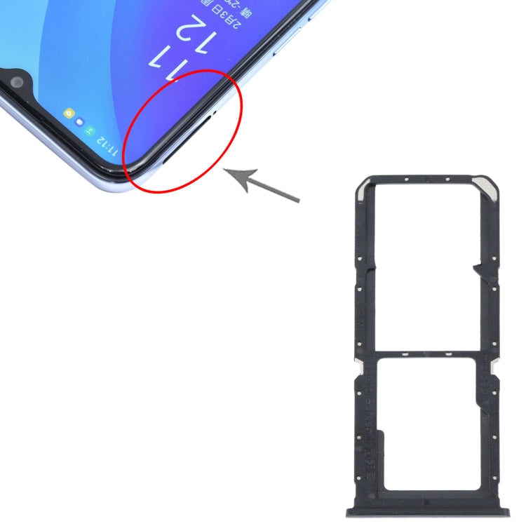 Pour OPPO A55 5G / A53S 5G Plateau de carte SIM + Plateau de carte SIM + Plateau de carte Micro SD