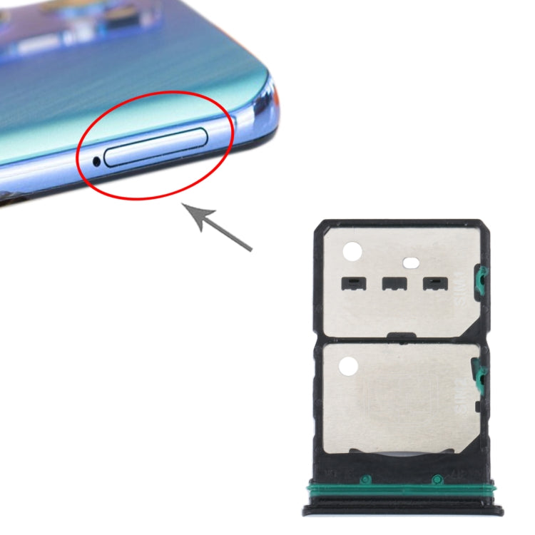 Pour OPPO Reno7 5G Chine / Reno7 5G Plateau de carte SIM + Plateau de carte SIM + Plateau de carte Micro SD