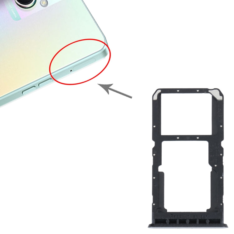Pour OPPO A96 Chine Plateau de carte SIM + Plateau de carte SIM / Micro SD