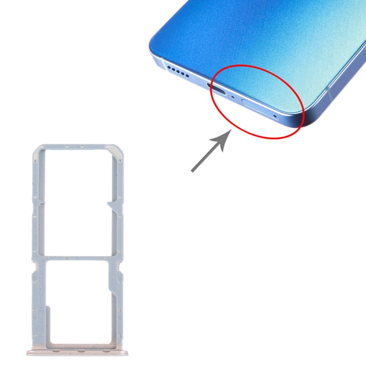 Pour OPPO Reno7 Z 5G / Reno7 Lite / Reno8 Lite / F21 Pro 5G Plateau de carte SIM + Plateau de carte SIM + Plateau de carte Micro SD