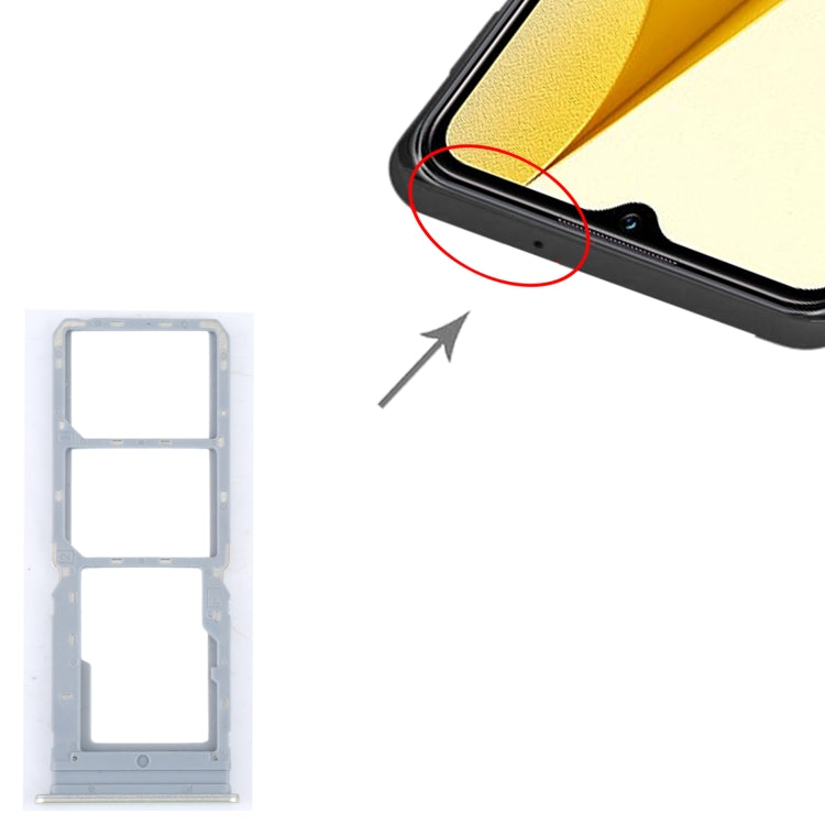 Pour vivo Y16 Plateau de carte SIM + Plateau de carte SIM + Plateau de carte Micro SD