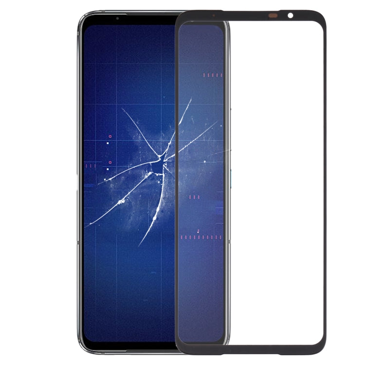 Lentille extérieure en verre pour écran avant Asus ROG Phone 6 AI2201-C AI2201-F, avec adhésif OCA optiquement transparent
