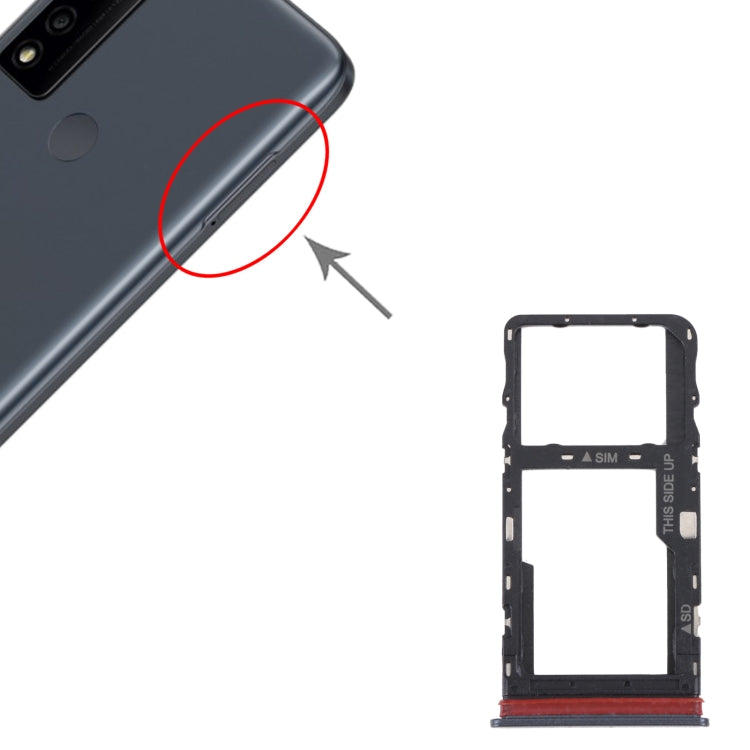 Pour TCL 30 V 5G plateau de carte SIM d'origine + plateau de carte Micro SD