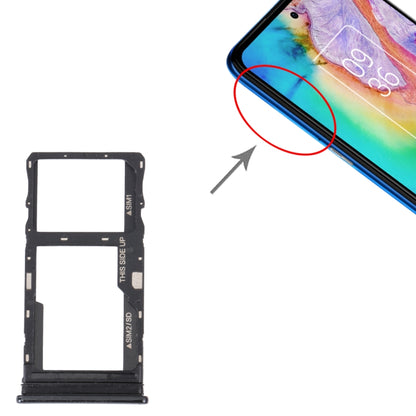 Pour TCL 20 5G plateau de carte SIM d'origine + plateau de carte SIM/Micro SD