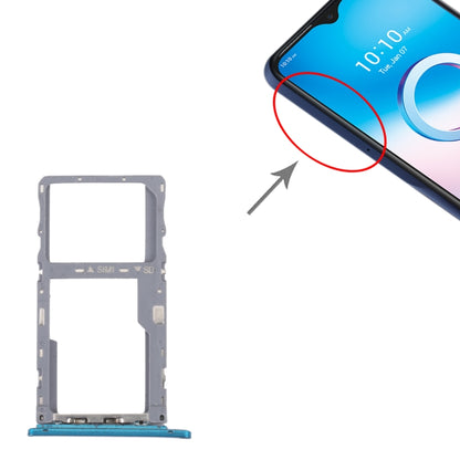 Pour Alcatel 3L 2020 Plateau de carte SIM d'origine + Plateau de carte Micro SD