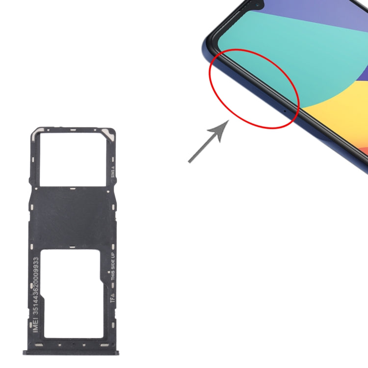 Pour Alcatel 1V 2021 plateau de carte SIM d'origine + plateau de carte Micro SD
