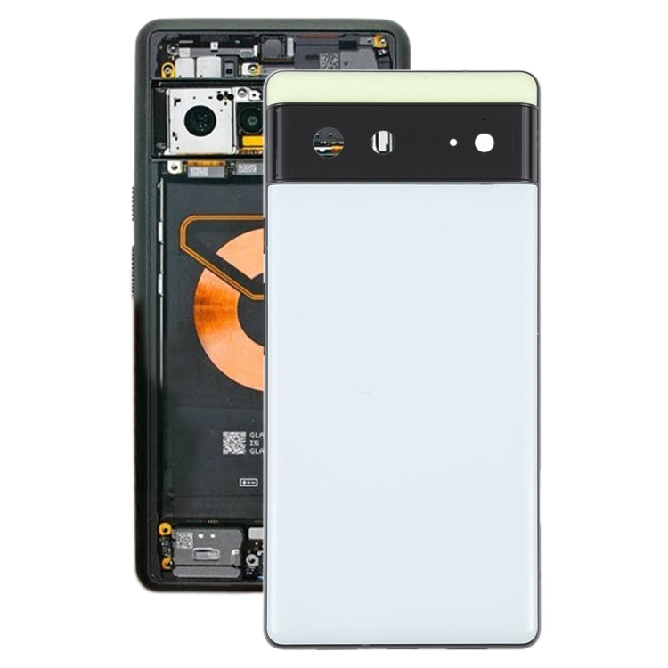 Pour couvercle arrière de batterie Google Pixel 6 avec cadre central