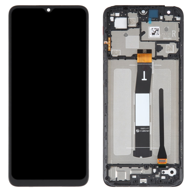 Écran LCD AMOLED d'origine pour Xiaomi Redmi 12C, assemblage complet avec cadre