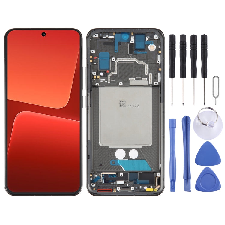 Écran LCD d'origine AMOLED pour assemblage complet de numériseur Xiaomi 13 avec cadre