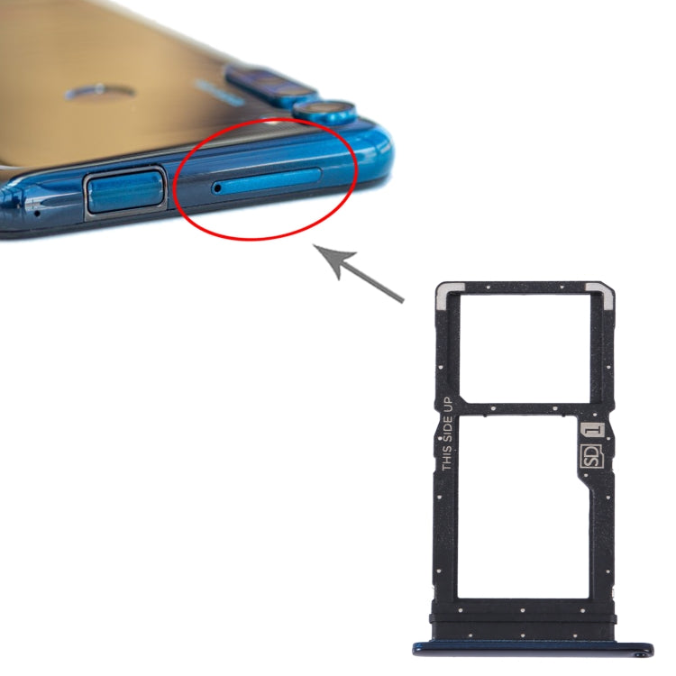 Pour Motorola Moto One Fusion Plus plateau de carte SIM d'origine + plateau de carte Micro SD