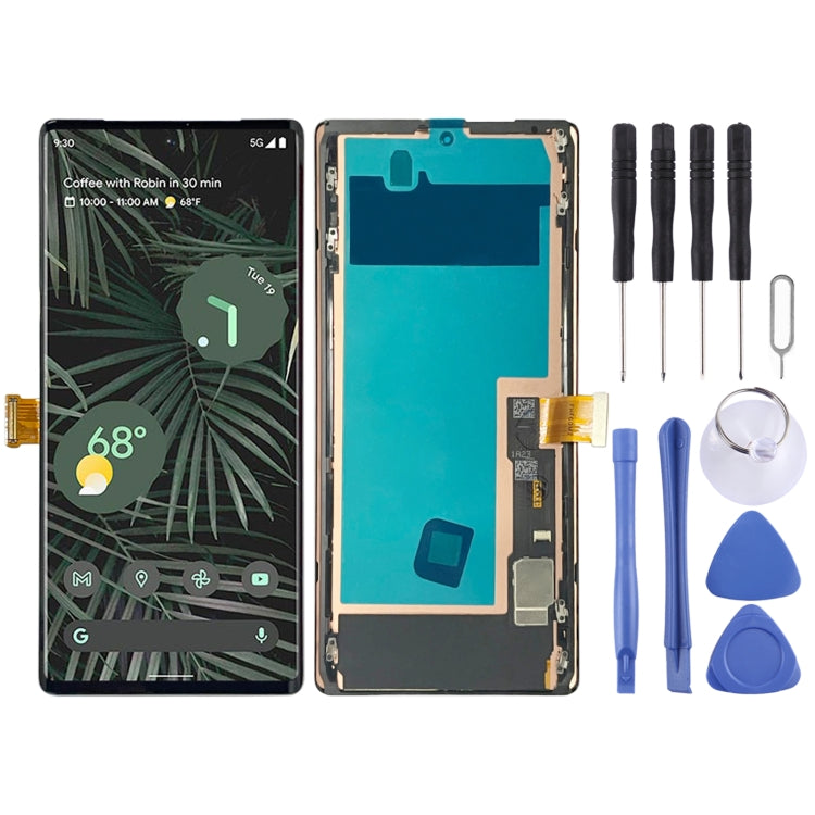 Écran LCD matériel OLED pour assemblage complet de numériseur Google Pixel 6 Pro G8VOU avec cadre