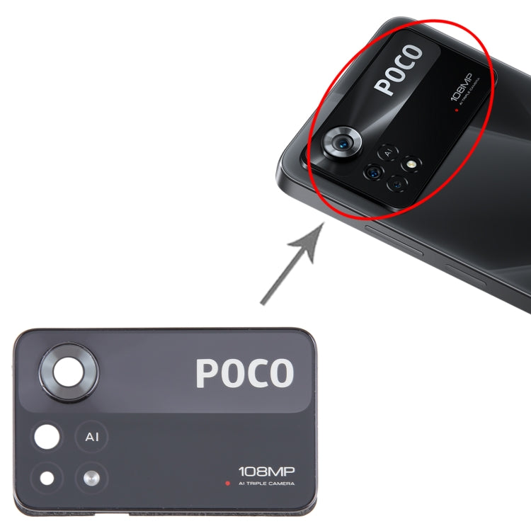 Couvercle d'objectif d'appareil photo d'origine pour Xiaomi Poco X4 Pro 5G