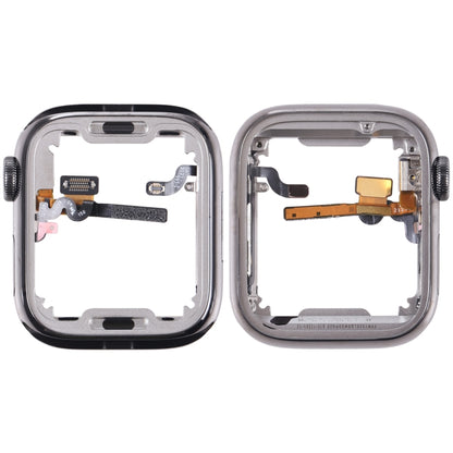 Plaque de lunette à cadre central pour Apple Watch série 7, 41mm, avec haut-parleur/alimentation/câble flexible à arbre rotatif