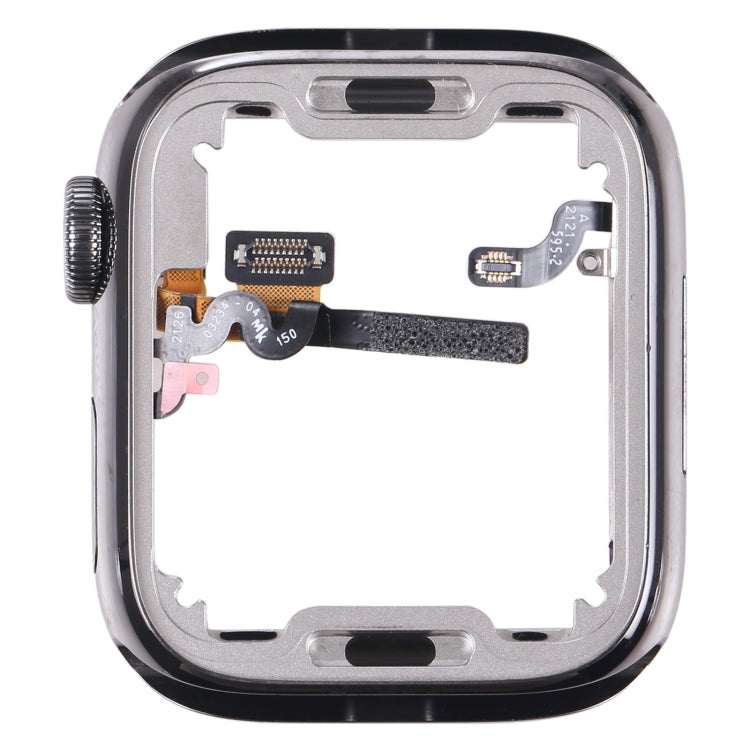 Plaque de lunette à cadre central pour Apple Watch série 7, 41mm, avec haut-parleur/alimentation/câble flexible à arbre rotatif