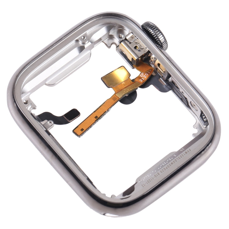 Plaque de lunette à cadre central pour Apple Watch série 7, 41mm, avec haut-parleur/alimentation/câble flexible à arbre rotatif
