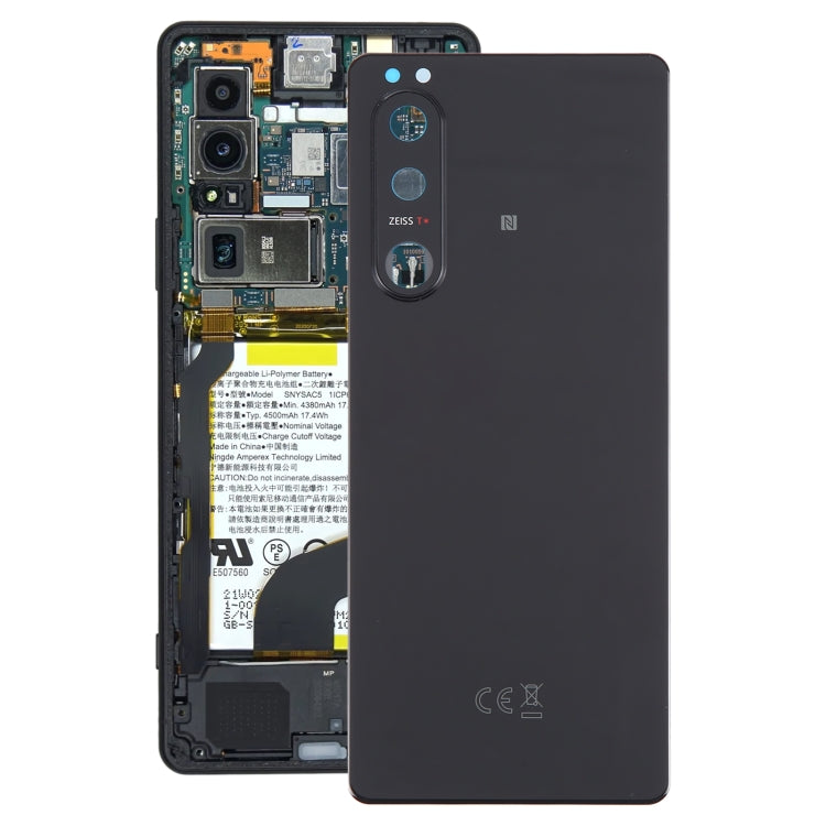Couvercle arrière de batterie d'origine pour Sony Xperia 5 III, avec couvercle d'objectif d'appareil photo
