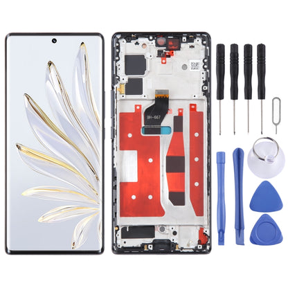 Écran LCD d'origine pour l'assemblage complet du numériseur Honor 70 avec cadre