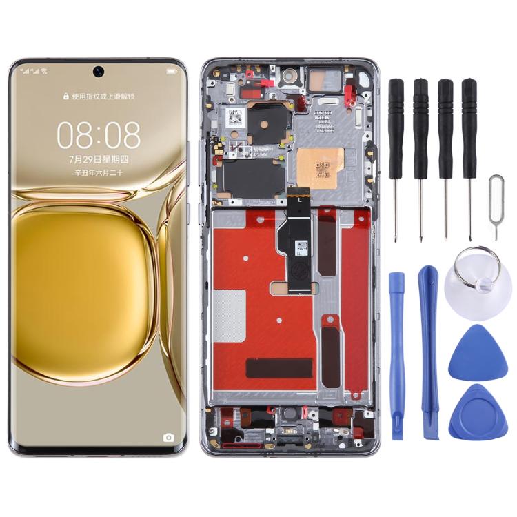 Écran LCD d'origine pour assemblage complet de numériseur Huawei P50 Pro avec cadre