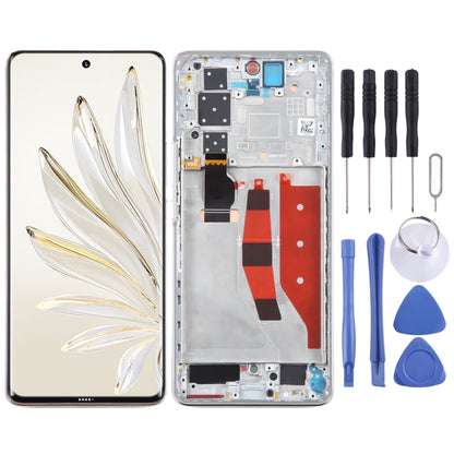 Écran LCD d'origine pour l'assemblage complet du numériseur Honor 70 Pro avec cadre