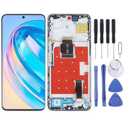 Écran LCD d'origine pour l'assemblage complet du numériseur Honor X8a avec cadre