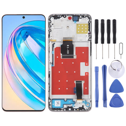 Écran LCD d'origine pour l'assemblage complet du numériseur Honor X8a avec cadre