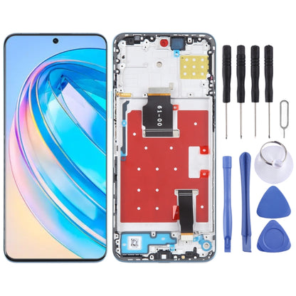 Écran LCD d'origine pour l'assemblage complet du numériseur Honor X8a avec cadre