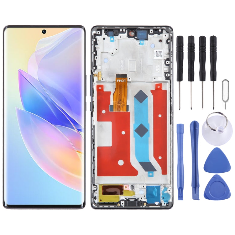 Écran LCD d'origine pour l'assemblage complet du numériseur Honor 60 SE avec cadre