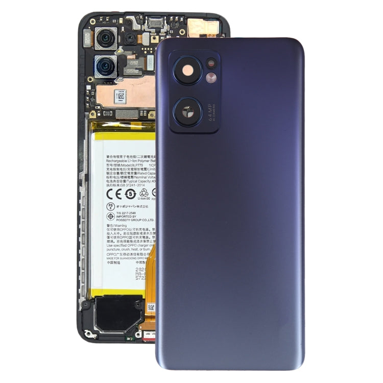 Pour OPPO Reno7 5G couvercle arrière de batterie d'origine avec couvercle d'objectif de caméra