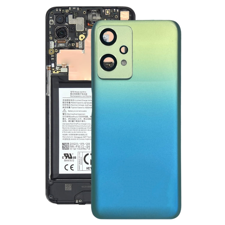 Pour OnePlus Nord CE 2 Lite 5G Couvercle arrière de batterie d'origine avec couvercle d'objectif d'appareil photo