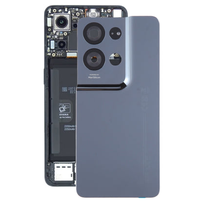 Pour OPPO Reno8 Pro 5G Couvercle arrière de batterie d'origine avec couvercle d'objectif d'appareil photo