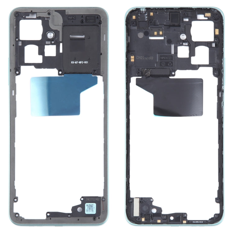Pour Xiaomi Redmi Note 12 4G plaque de lunette de cadre moyen d'origine