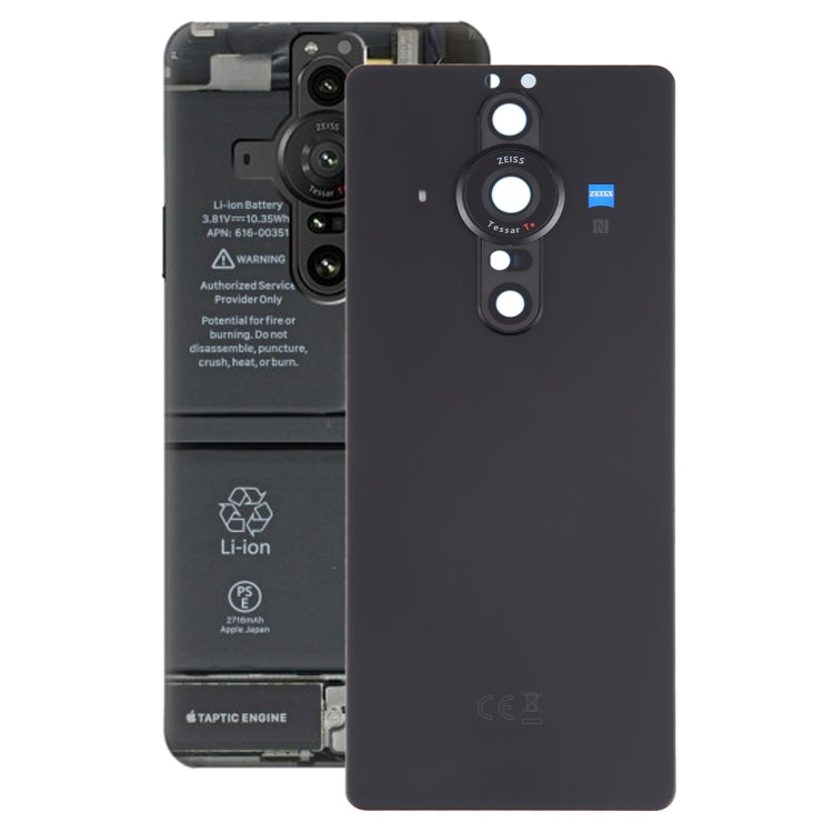 Pour Sony Xperia Pro-I Couvercle arrière de batterie d'origine avec couvercle d'objectif d'appareil photo