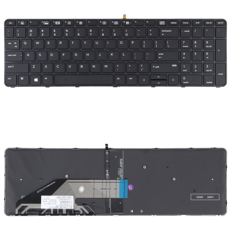 Pour HP Probook 650 G2 G3 655 G3 450 G3 841137-001 Clavier Version US avec rétro-éclairage