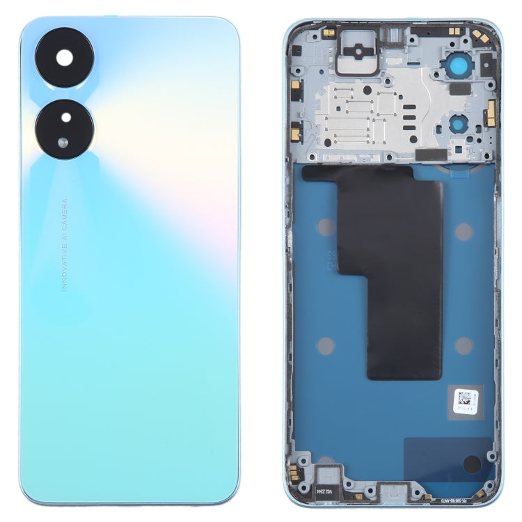 Pour le couvercle arrière de la batterie d'origine OPPO A58 avec cadre central