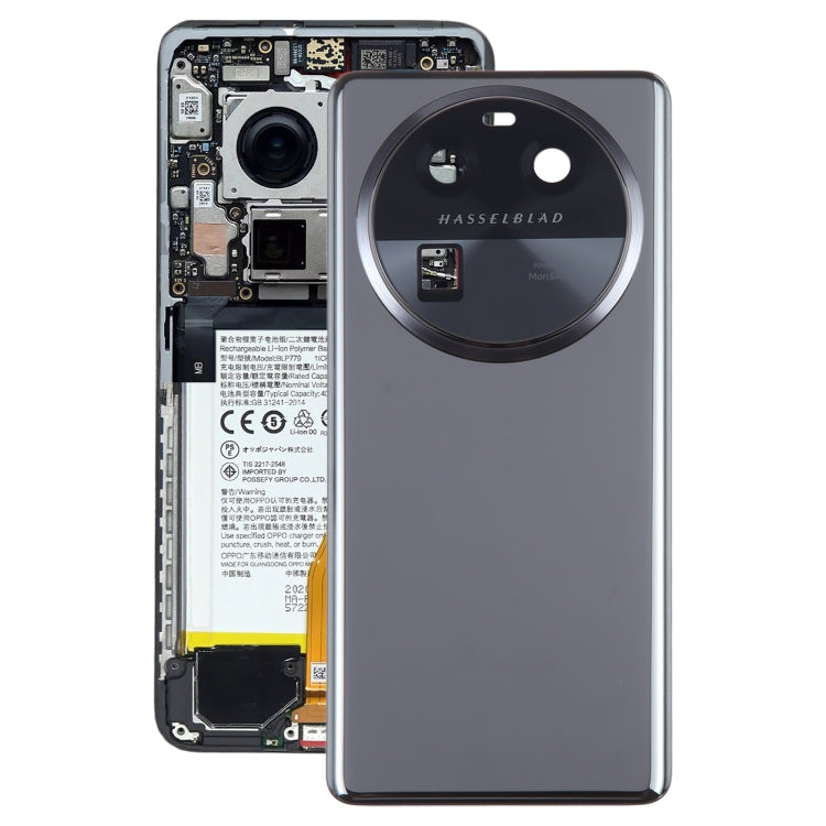 Pour OPPO Find X6 Couvercle arrière de batterie d'origine avec couvercle d'objectif d'appareil photo