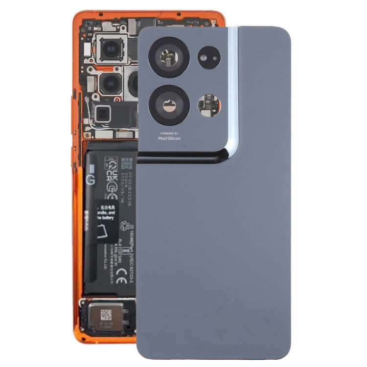 Pour OPPO Reno8 Pro + couvercle arrière de batterie d'origine avec couvercle d'objectif d'appareil photo