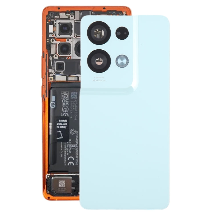 Pour OPPO Reno8 Pro + couvercle arrière de batterie d'origine avec couvercle d'objectif d'appareil photo