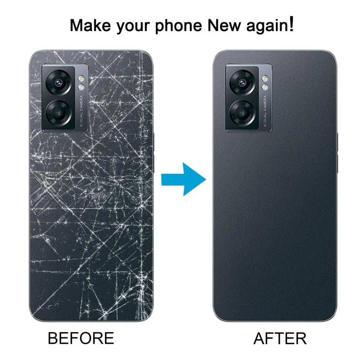 Pour OnePlus Nord N300 CPH2389 Couvercle arrière de batterie avec couvercle d'objectif d'appareil photo (noir)